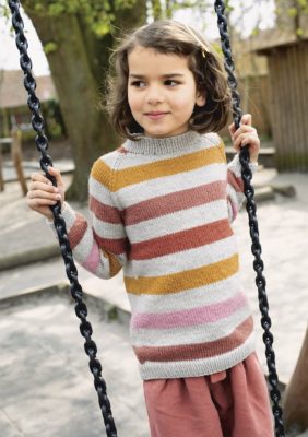 STRIPEGENSER Hefte 1910 - Nr. 10 - Stripete raglangenser, strikket i Smart