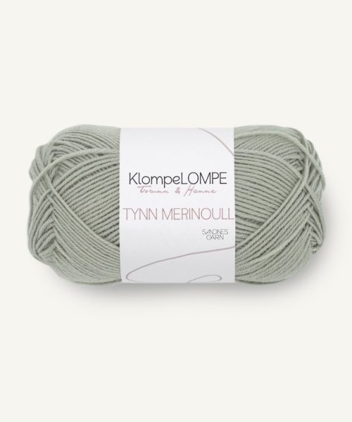 KLOMPELOMPE TYNN MERINOULL - 9040 Puddergrønn