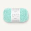 Børstet Alpakka - 7213 Blå turkis