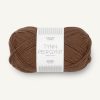 Tynn Peer gynt 100% norsk ull - 3073 Sjokolade