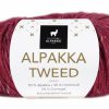 Alpakka Tweed - 116 Dyp rød