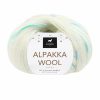 ALPAKKA WOOL - 570 HVIT/BLÅ PRINT