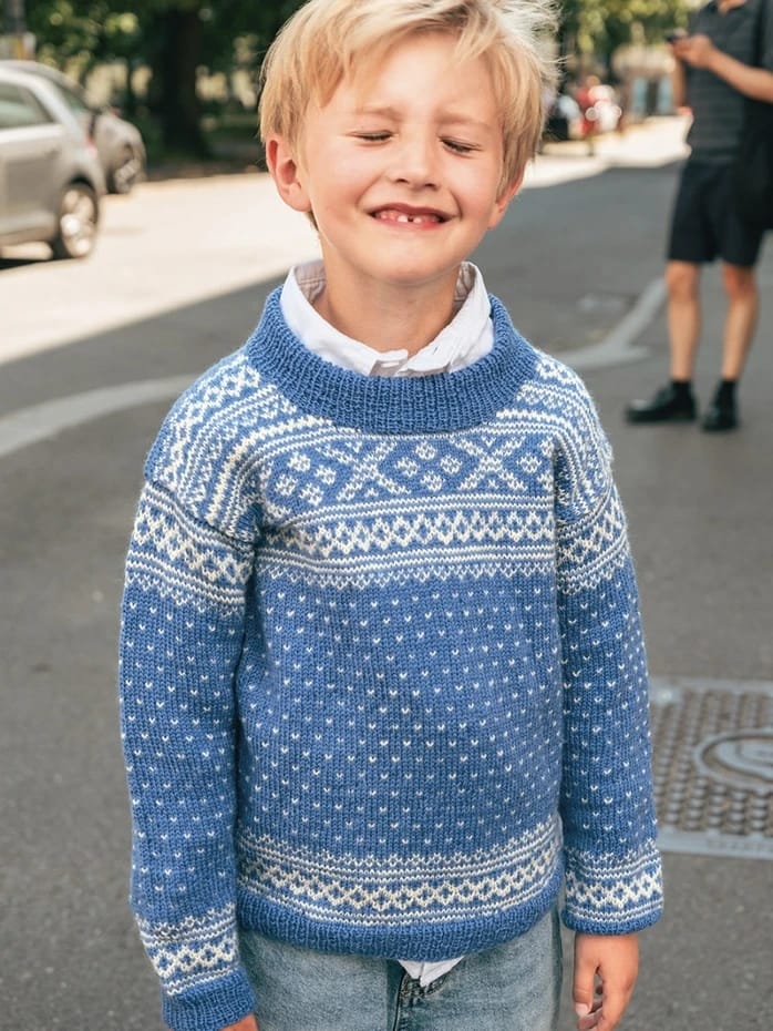 Setesdal genser Junior (Oppskrift)