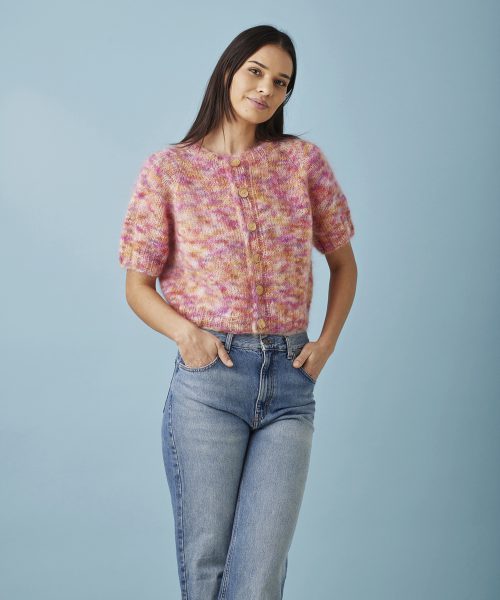 Kortermet cardigan i 2 lengder - Lang modell