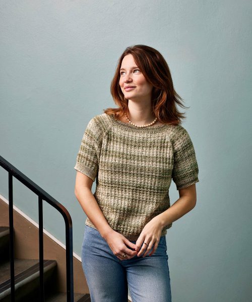 T-shirt med struktur