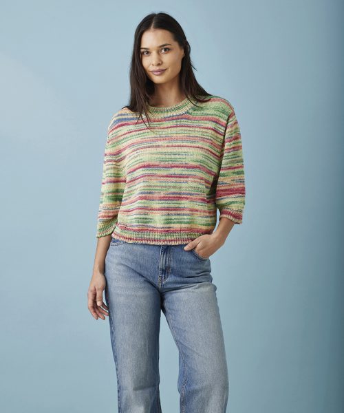 T-shirt med senket skulder