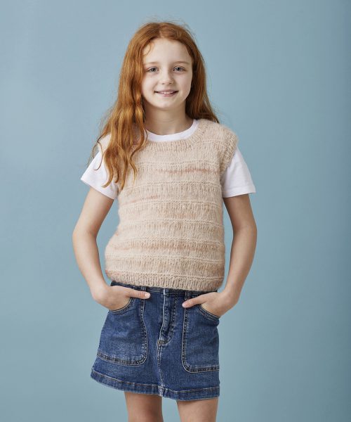 Vest med strukturmønster