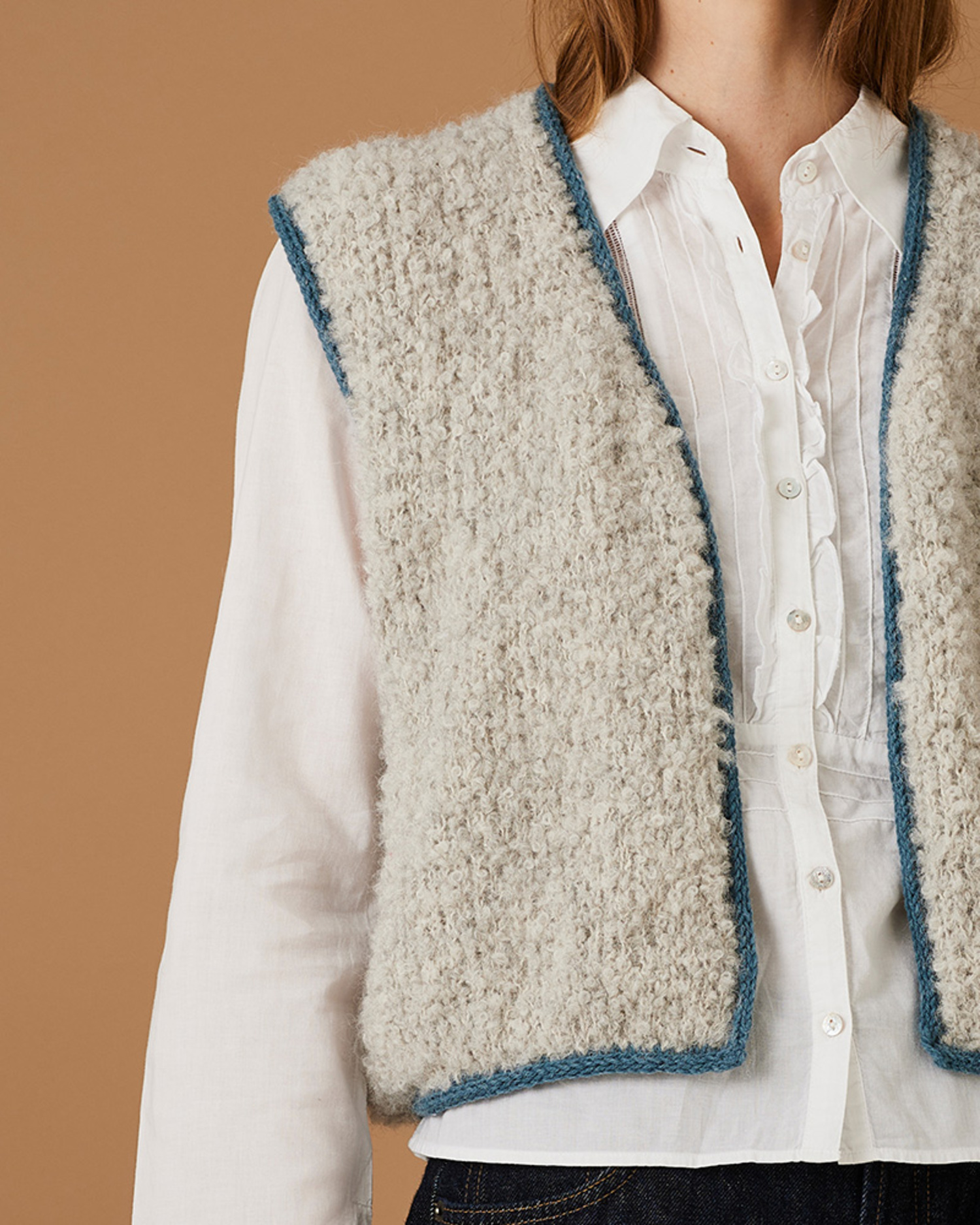 Vest med kanter i I-cord i Luna (Oppskrift) - Bilde 2