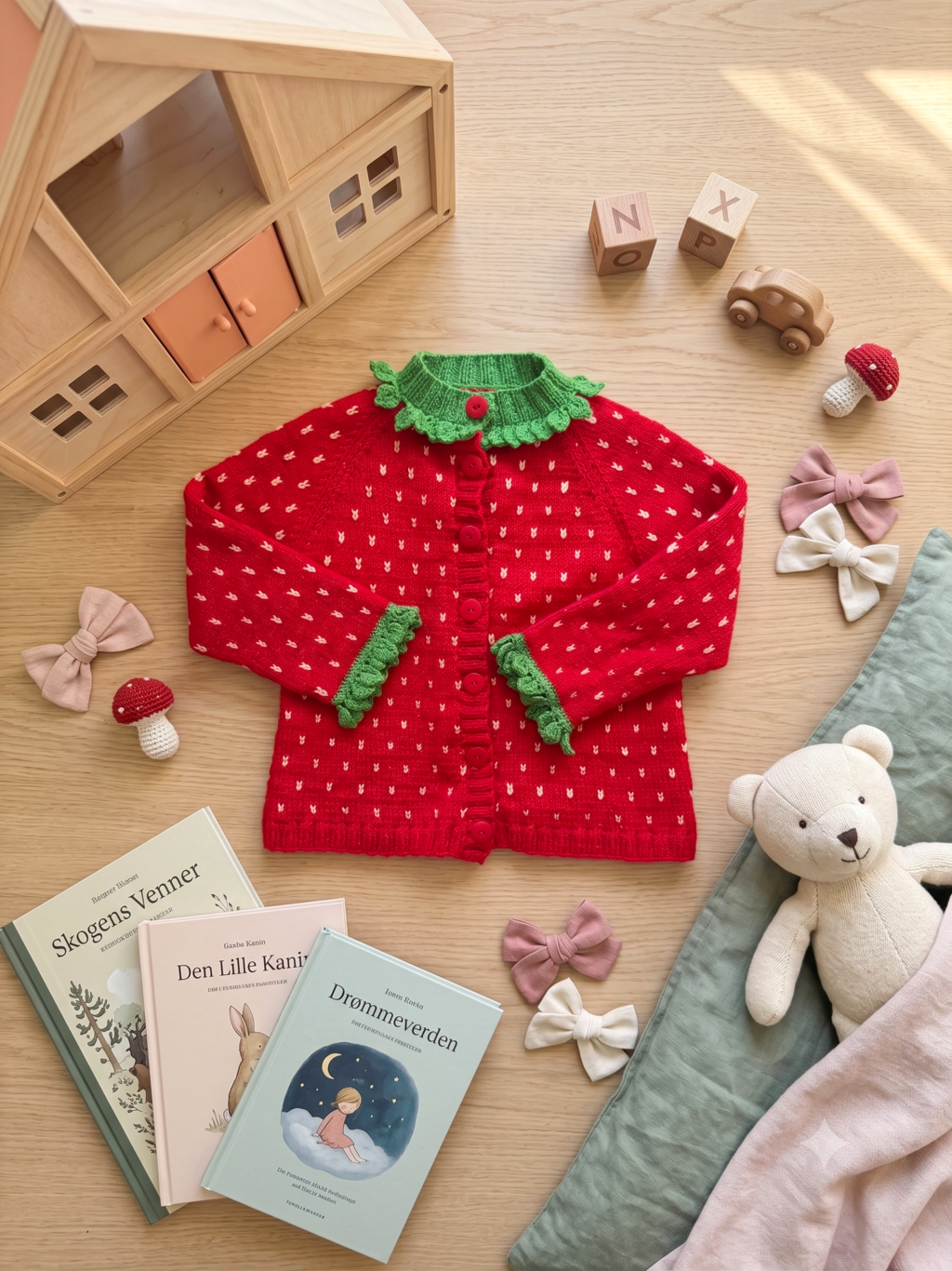 STRAWBERRY jakke (Oppskrift)