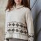 Sweater i mønsterstrikk (Oppskrift)
