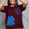T-skjorte med firkløver i intarsia