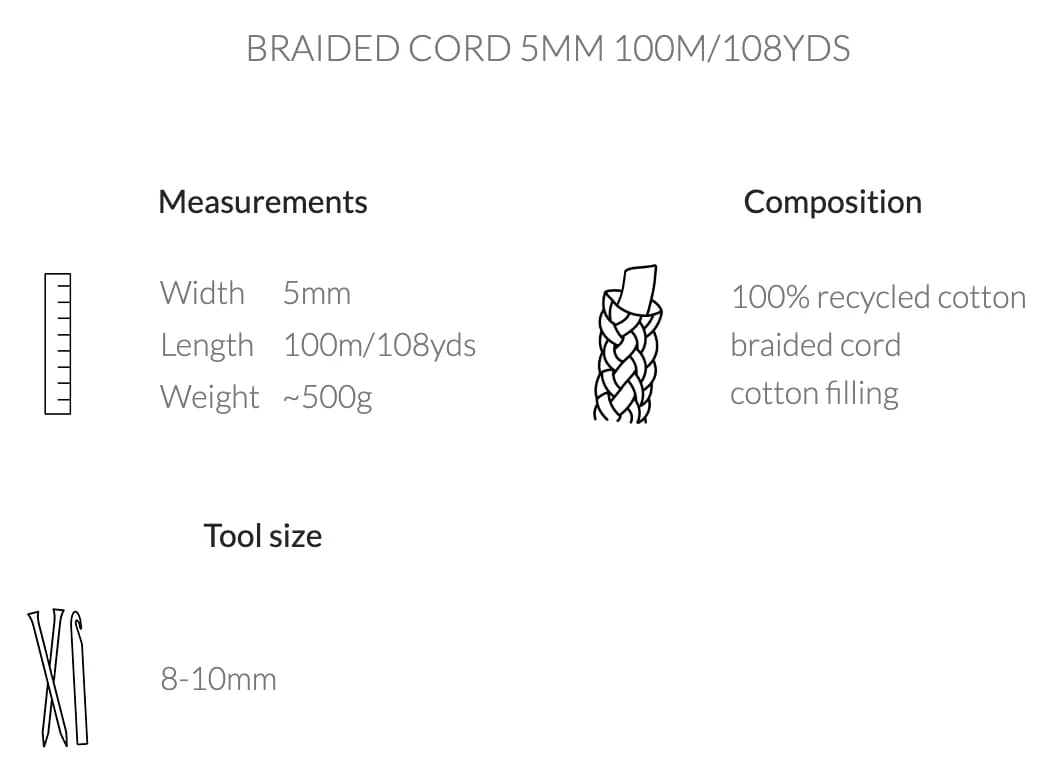 Premium Flettet Snor 5mm 100m - Bobbiny - Bilde 2