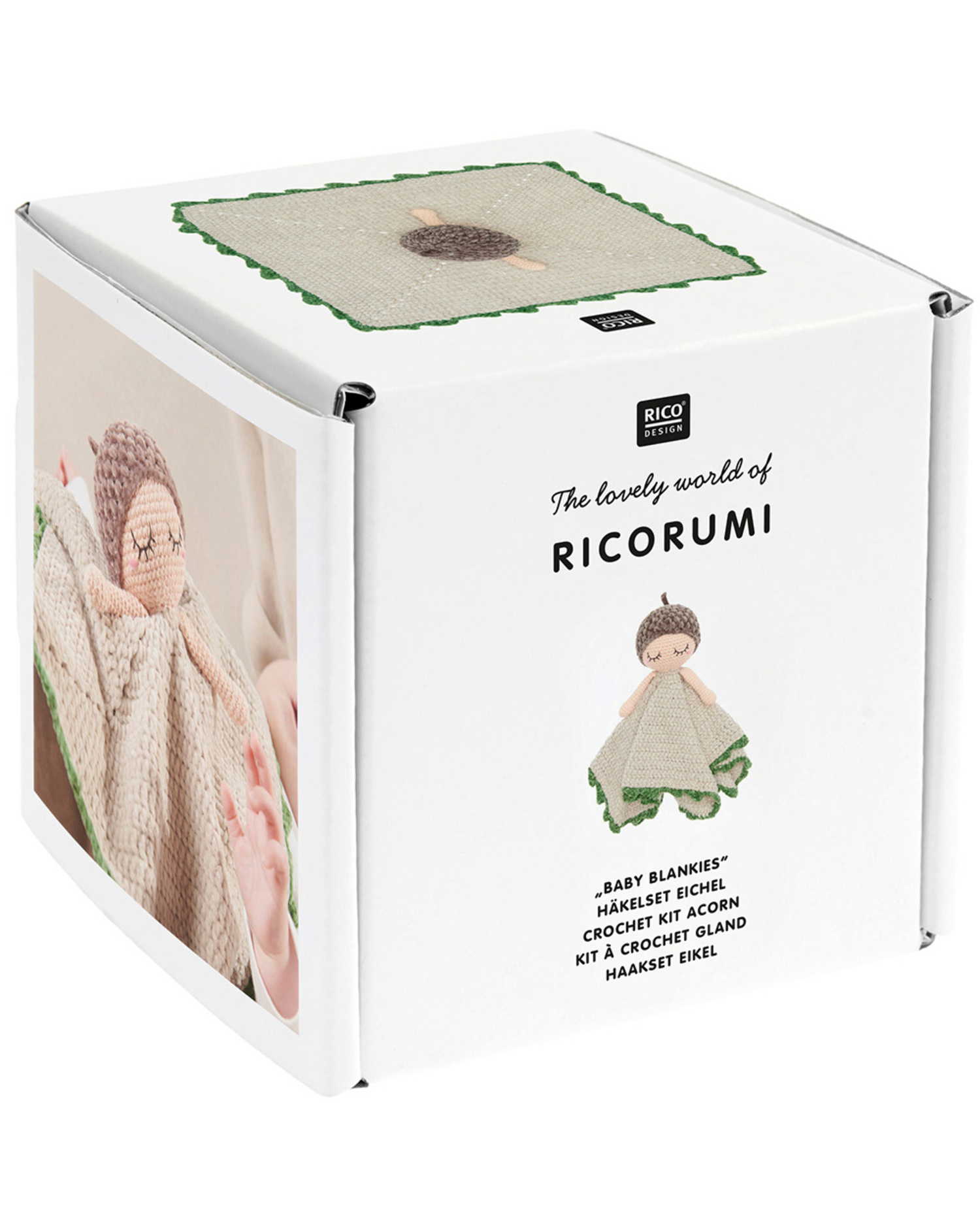 Ricorumi Crochet Kit "Baby Blankies" Acorn