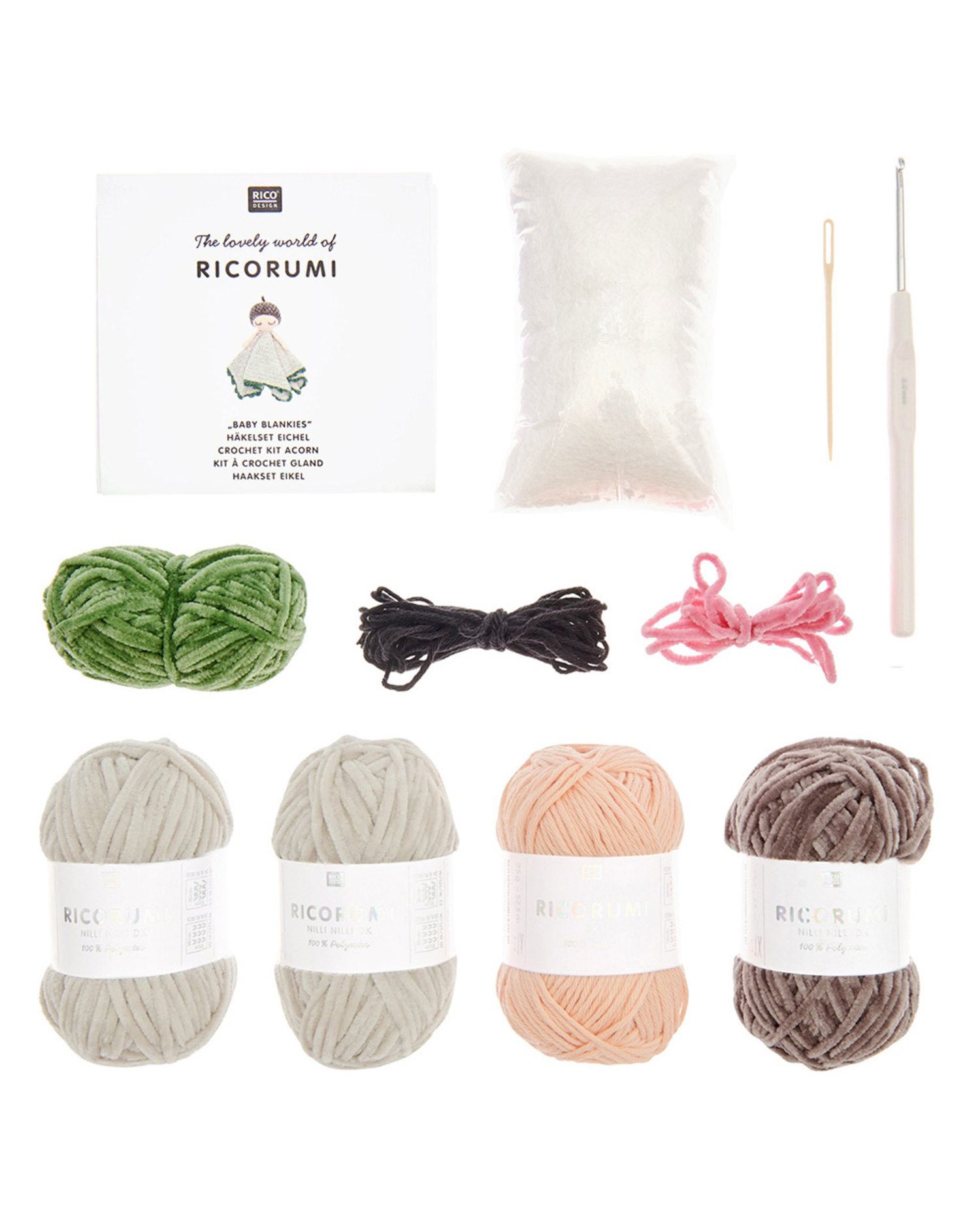 Ricorumi Crochet Kit "Baby Blankies" Acorn - Bilde 3