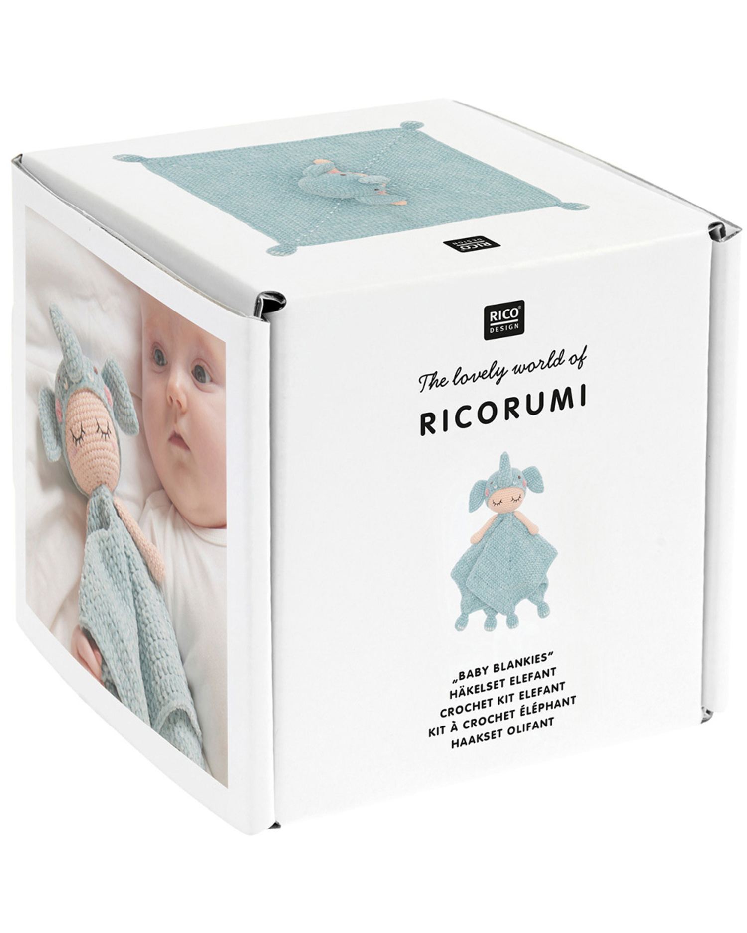 Ricorumi Crochet Kit "Baby Blankies" Elefant