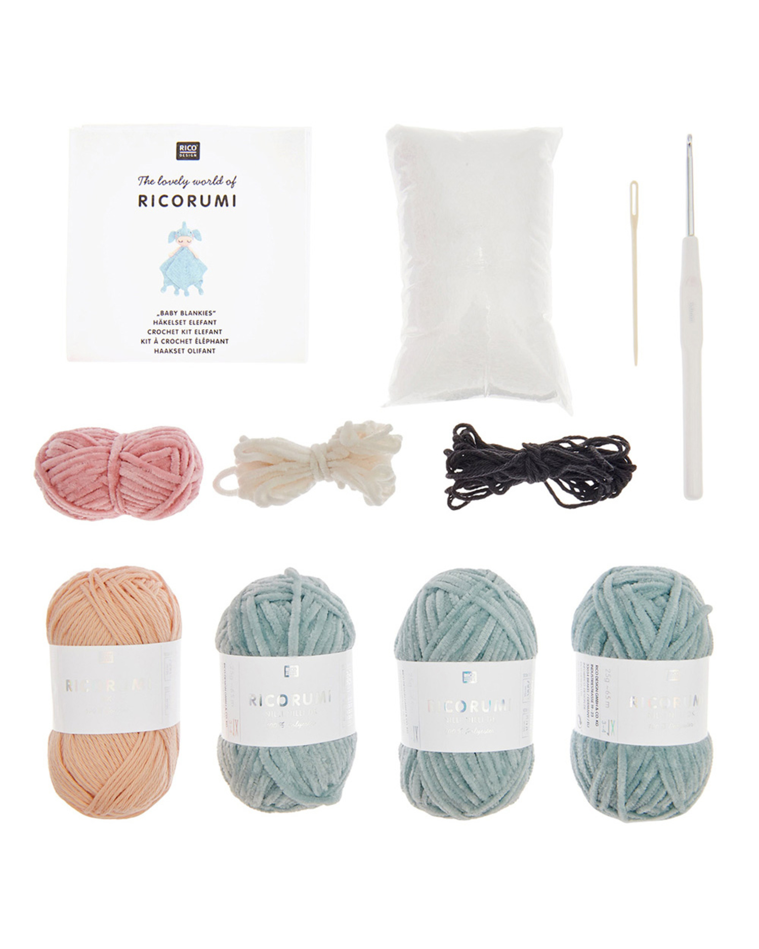 Ricorumi Crochet Kit "Baby Blankies" Elefant - Bilde 3