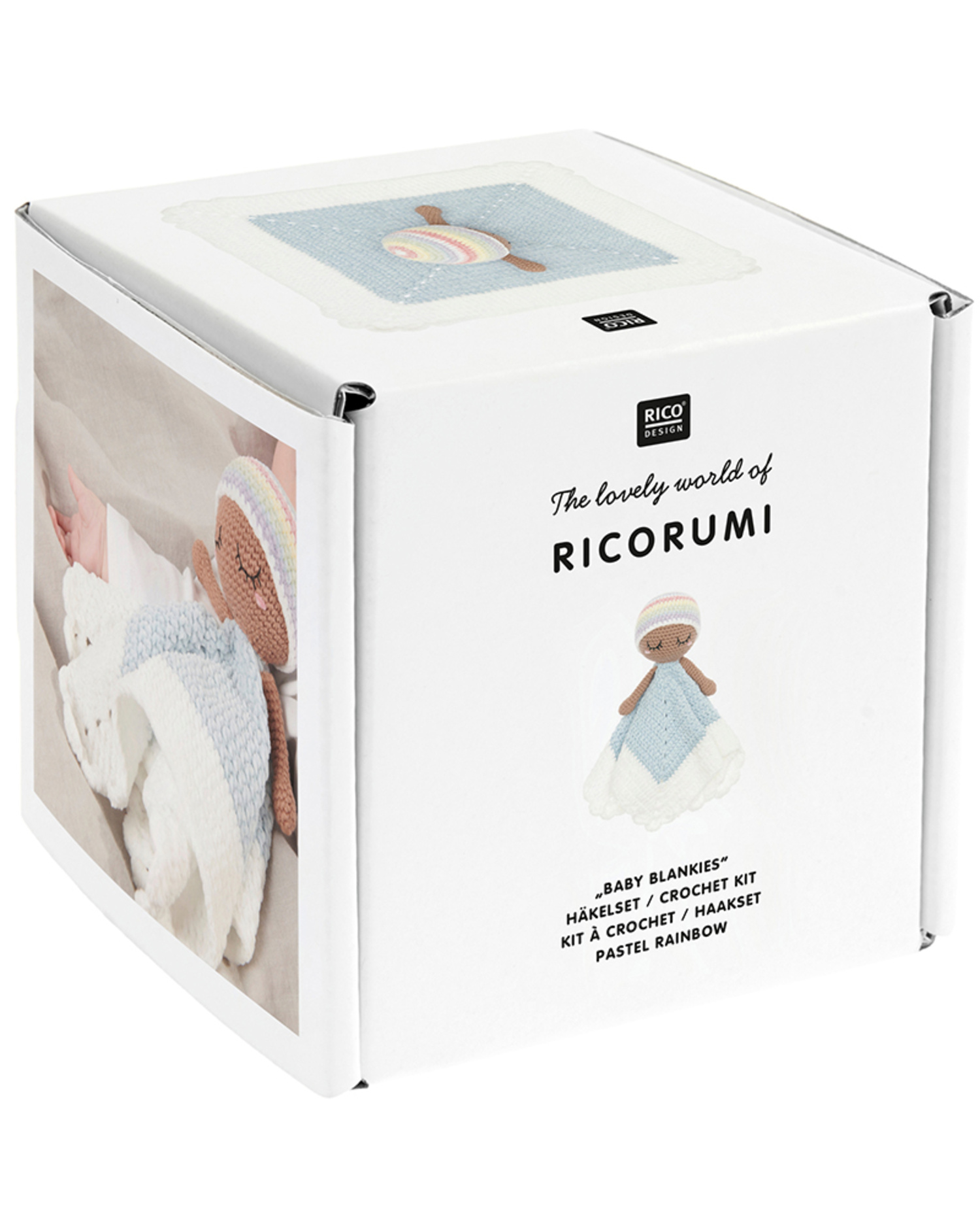 Ricorumi Crochet Kit "Baby Blankies" Pastel Rainbow
