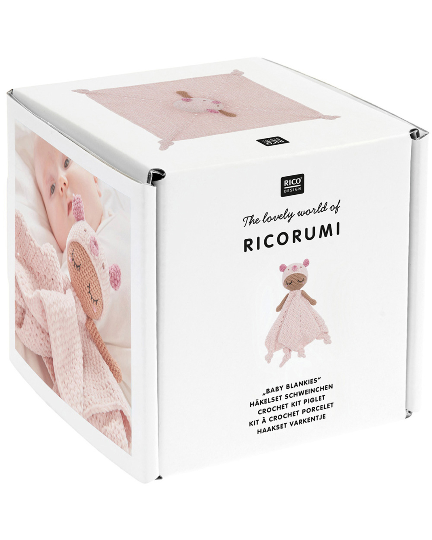 Ricorumi Crochet Kit "Baby Blankies" Piglet