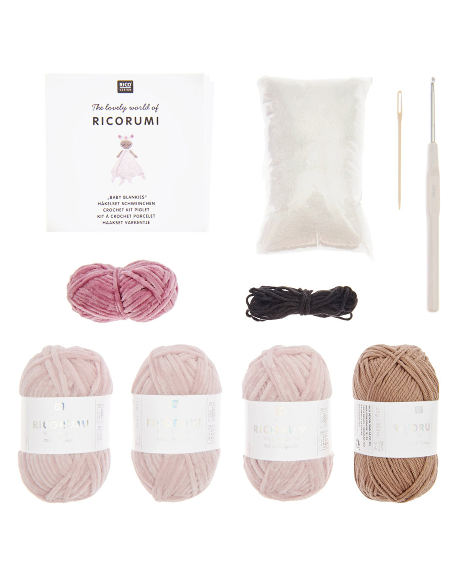 Ricorumi Crochet Kit "Baby Blankies" Piglet - Bilde 3