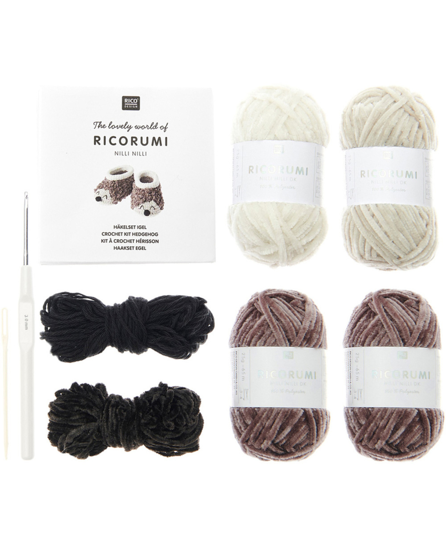 Ricorumi Crochet Kit "Baby Booties" Hedgehog - Bilde 2