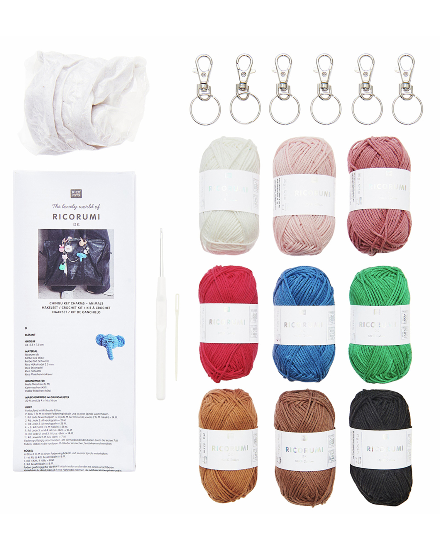 Ricorumi Crochet Kit "Keyring Pendants Chingu" - Animals - Bilde 3