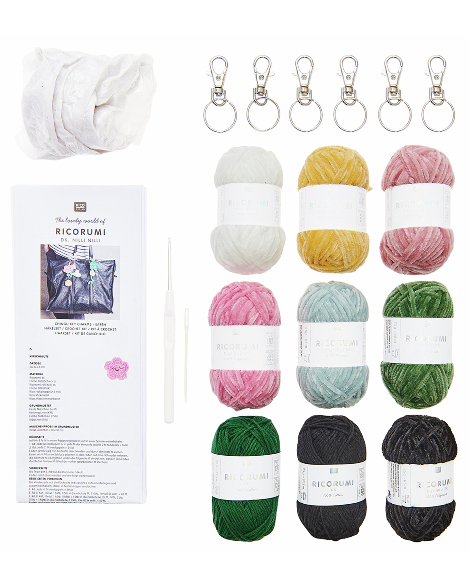 Ricorumi Crochet Kit "Keyring Pendants Chingu" - Earth - Bilde 3