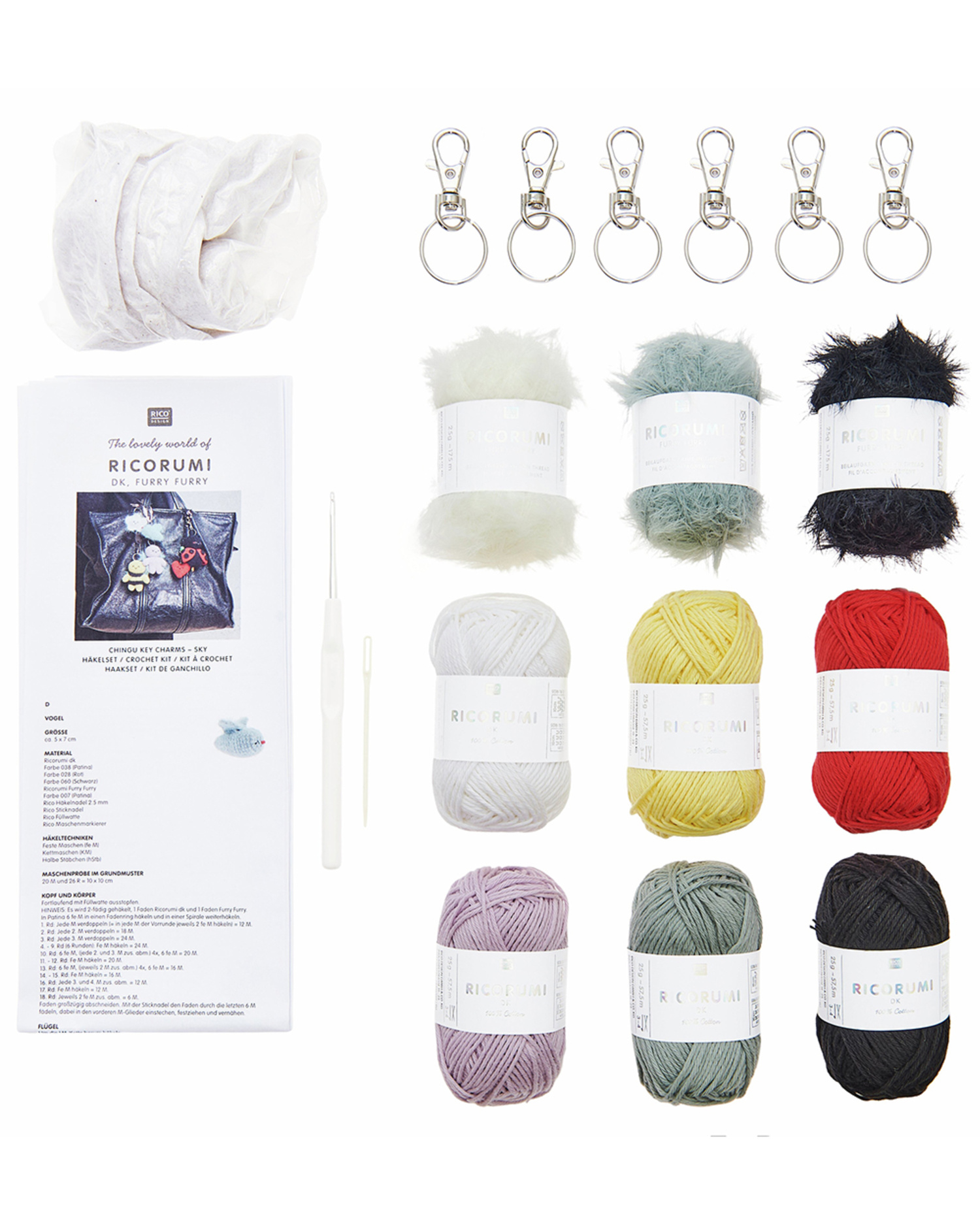 Ricorumi Crochet Kit "Keyring Pendants Chingu" - Sky - Bilde 3