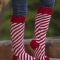 Candycane Knestrømper (Oppskrift)